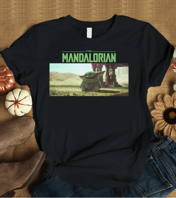 T-Shirt: The Mandalorian The Child Desert Scene Panel T-Shirt The Mandalorian The Child Desert Scene Panel T-Shirt