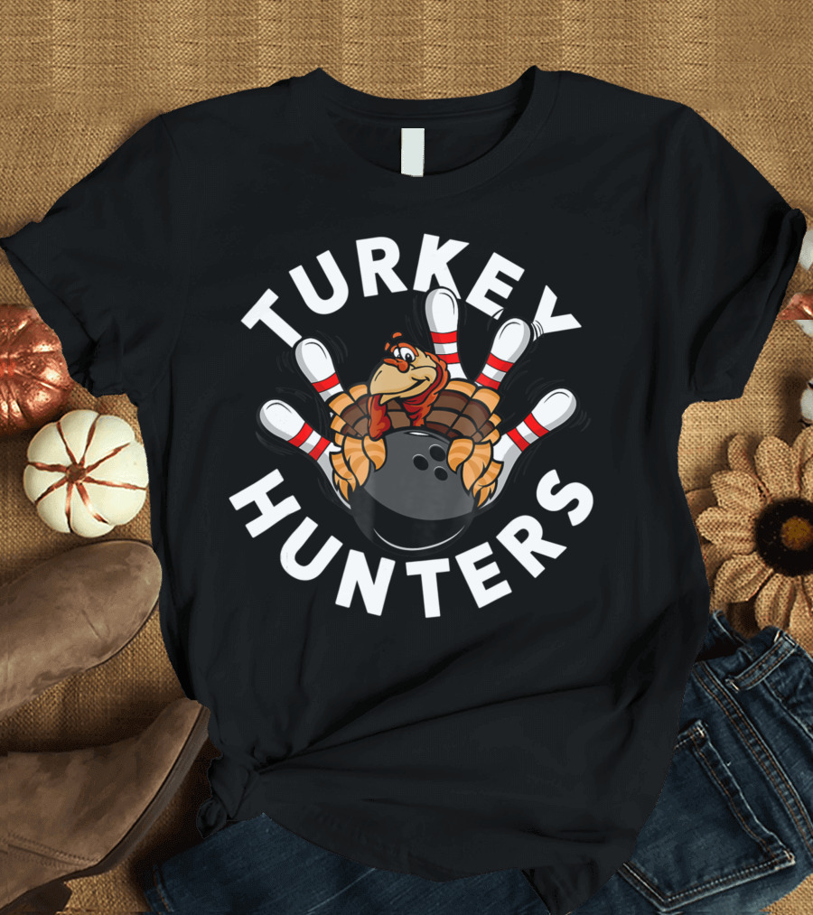 Turkey Hunters Bowling Turkey Pin Strike T-Shirt