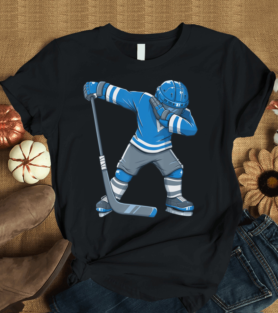 Boy Kid Ice Hockey Player Dabbing T-Shirt