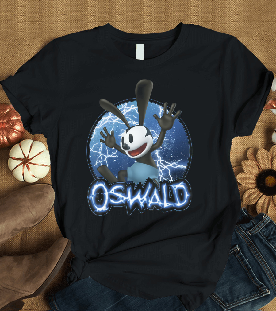 Epic Mickey Oswald Lightning Disney Character T-Shirt