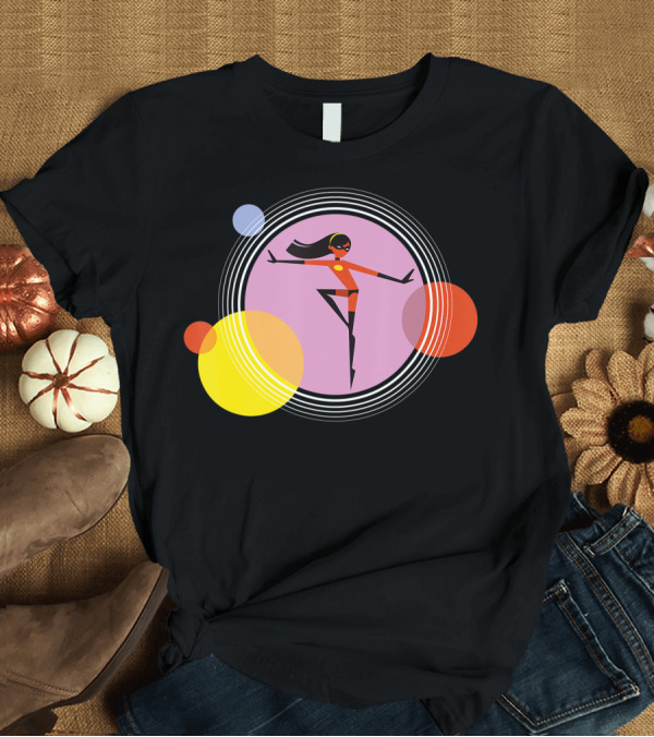T-Shirt: Disney Pixar Incredibles Violet Parr Mid Century Modern Style Circles T-Shirt Disney Pixar Incredibles Violet Parr Mid Century Modern Style Circles T-Shirt