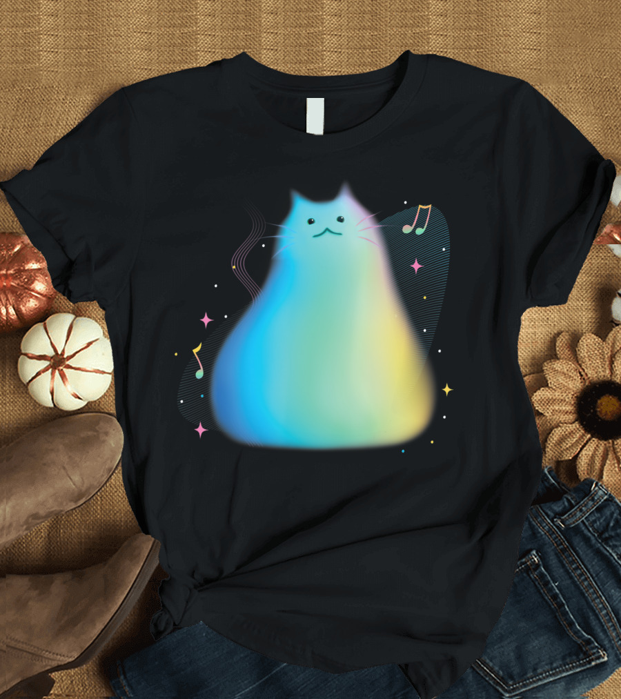 Disney Pixar Soul Rainbow Cat Music Notes T-Shirt
