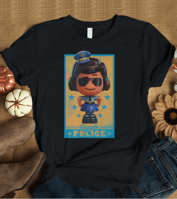 T-Shirt: Disney Pixar Toy Story 4 Giggle Police Character with Stars and Sunglasses T-Shirt Disney Pixar Toy Story 4 Giggle Police Character with Stars and Sunglasses T-Shirt