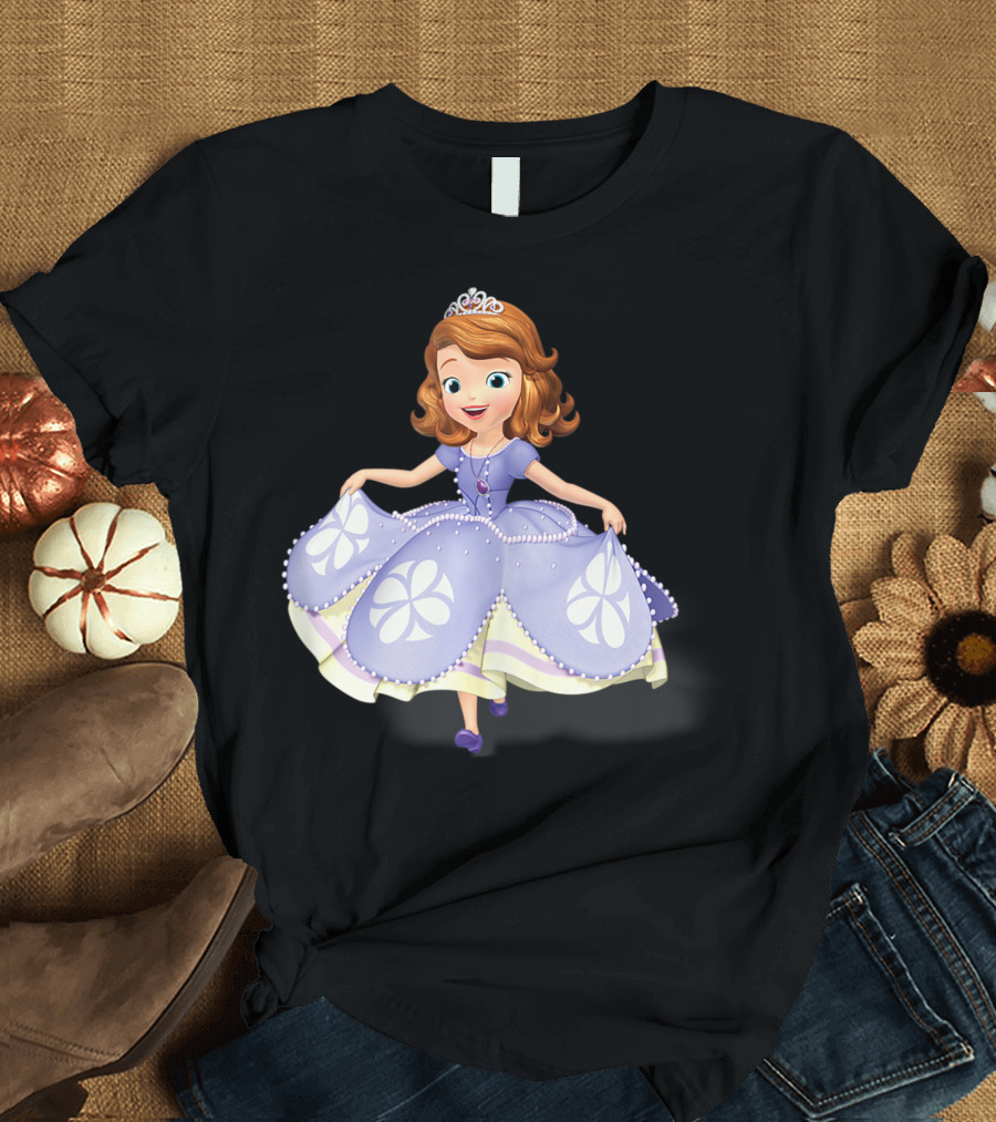 Sofia the First Disney Princess Purple Dress and Tiara T-Shirt