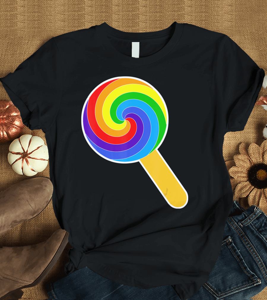 Rainbow Spiral Lollipop Candy Lollipop T-Shirt