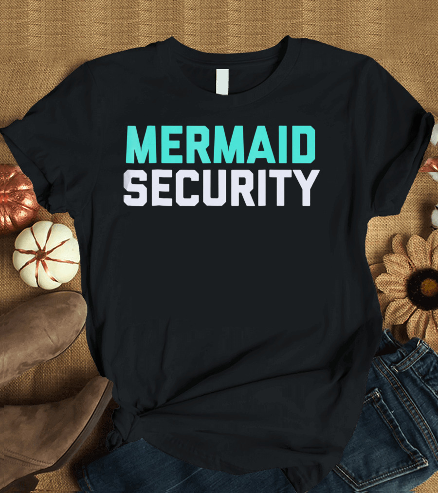 Mermaid Security Swimming Birthday Swimmer Guardians T-Shirt