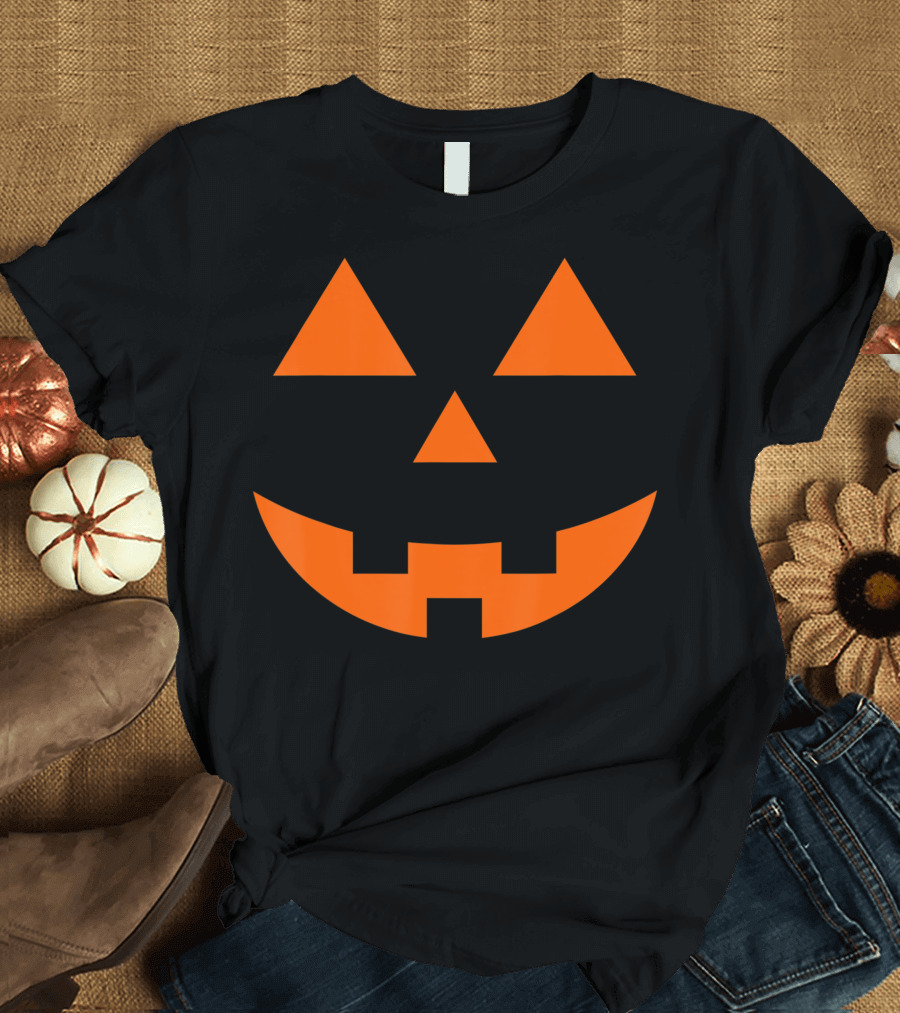 Spooky Jack O Lantern Halloween Party Autumn Pumpkin Patch T-Shirt