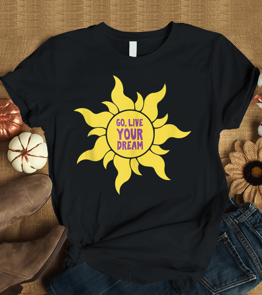 The Snuggly Duckling Go Live Your Dream Sun Emblem T-Shirt