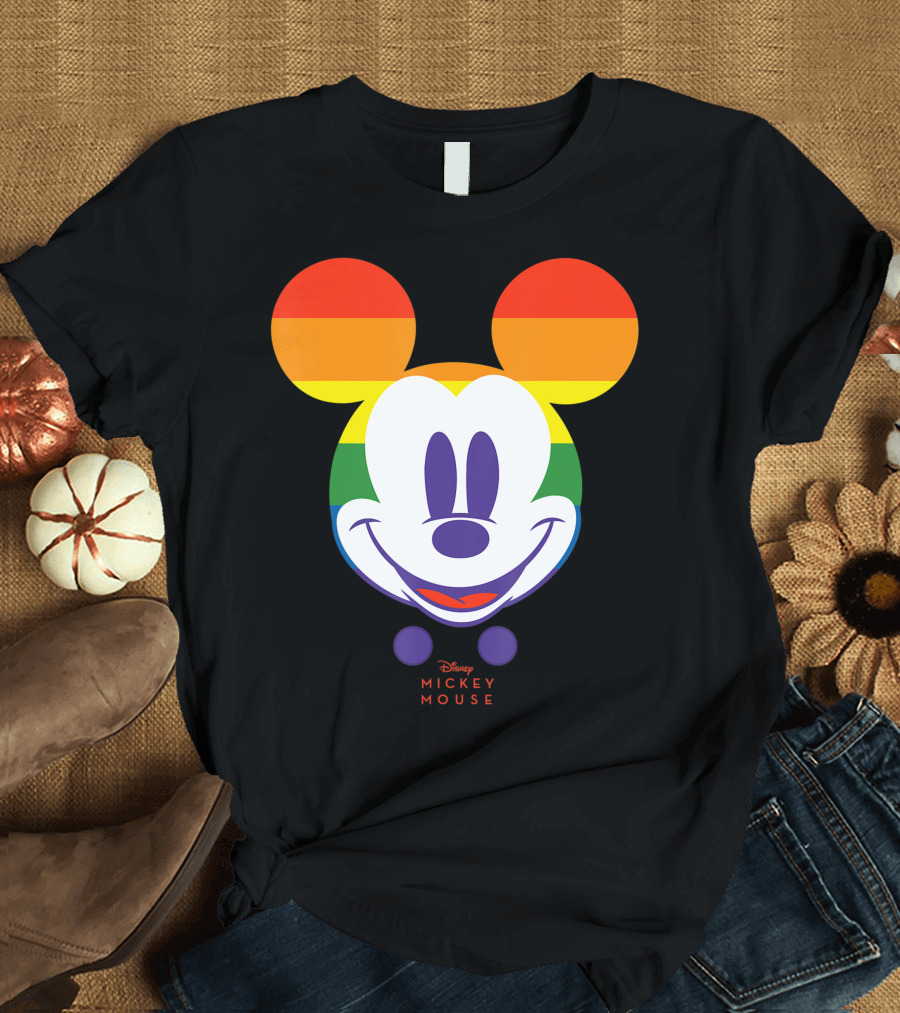 Disney Year Of The Mouse Happy As A Rainbow Mickey Mouse June T-Shirt