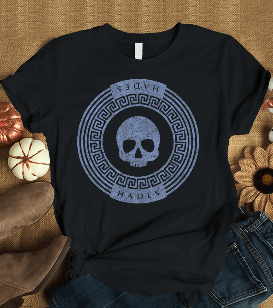 Hades Skull Symbol Greek God Mythology Crest Nerd T-Shirt