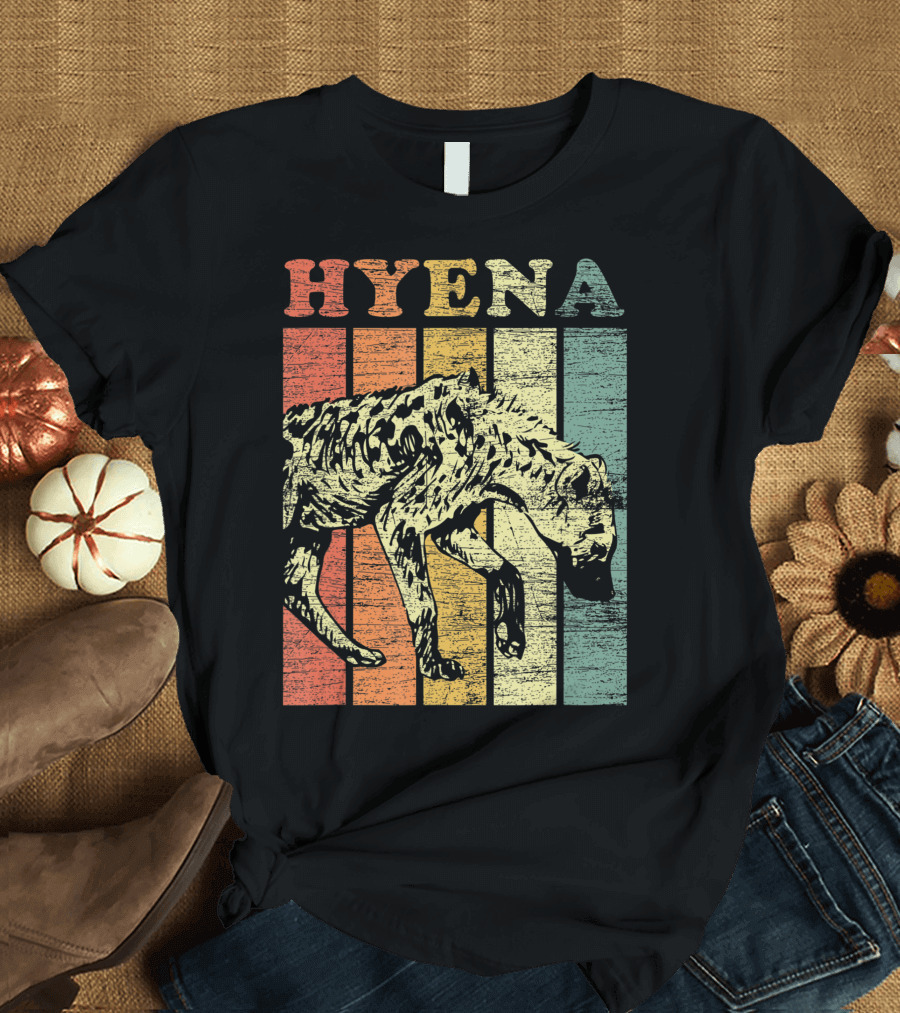 Retro Hyena Vintage Striped T-Shirt