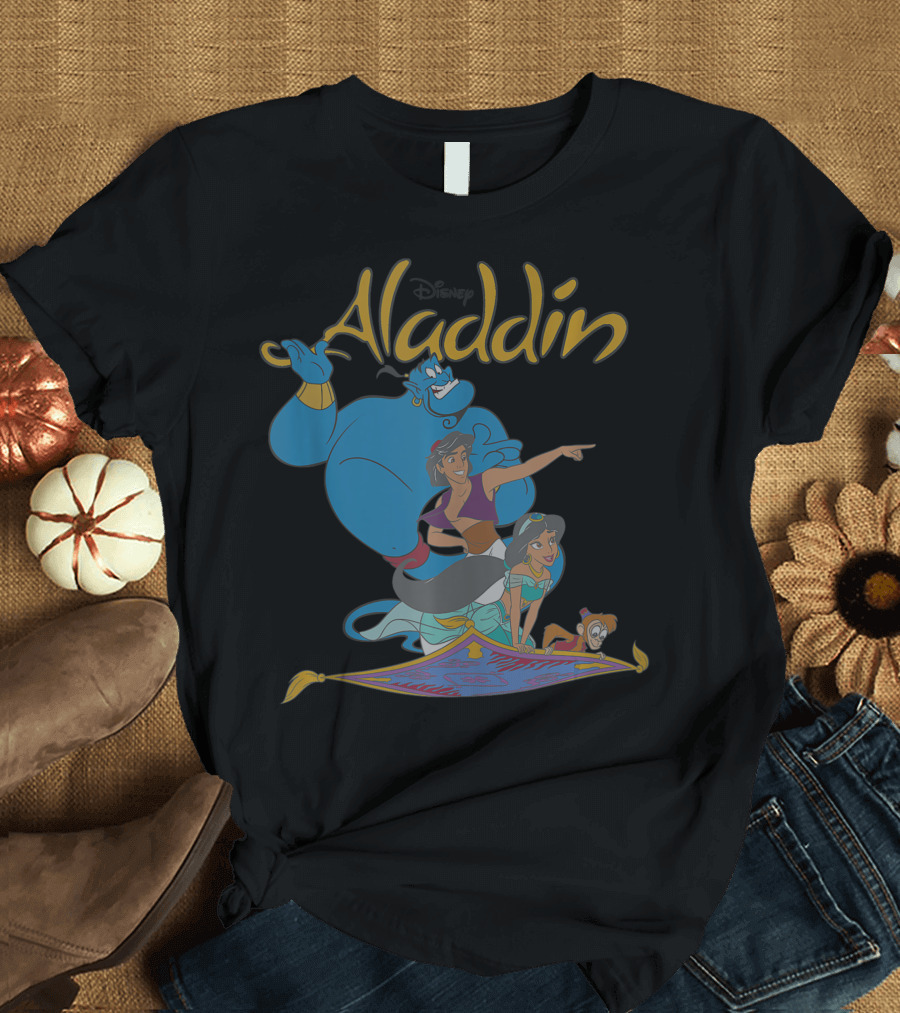 Disney Aladdin Genie Jasmine Abu Magic Carpet Adventure T-Shirt
