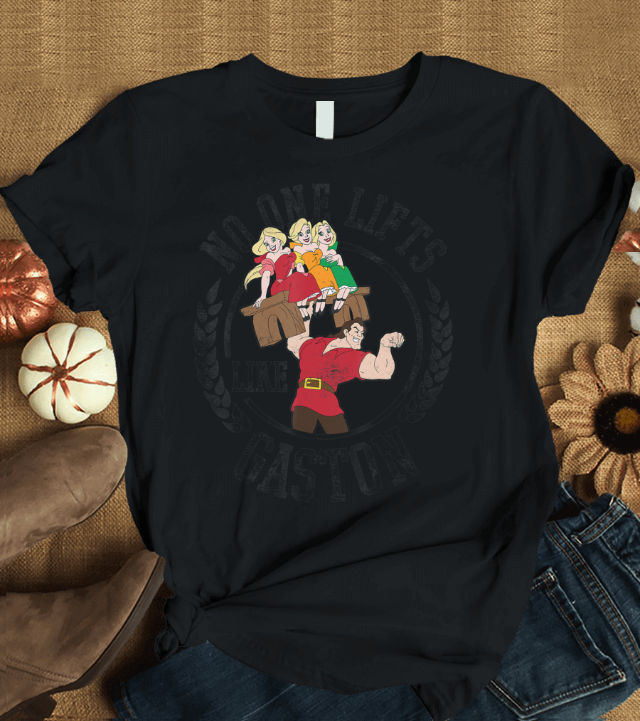 Disney Beauty And The Beast No One Lifts Like Gaston Badge T-Shirt
