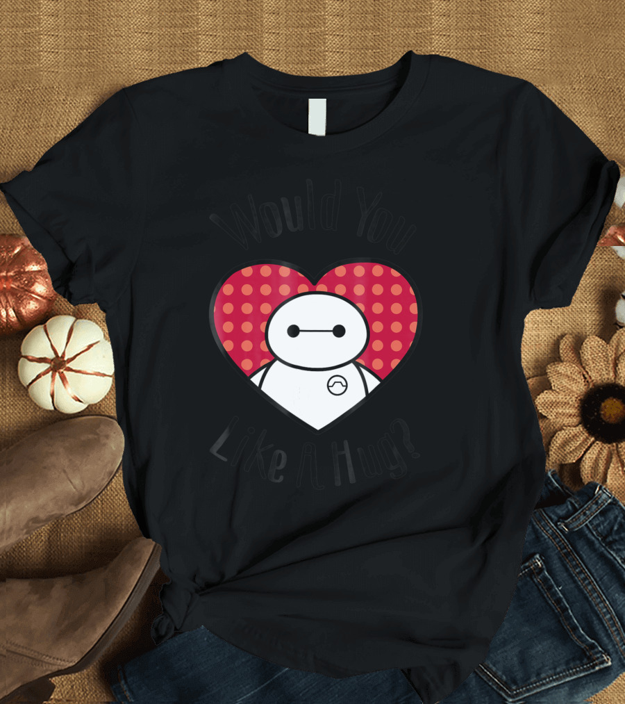 Disney Big Hero 6 Baymax Would You Like A Hug Heart T-Shirt