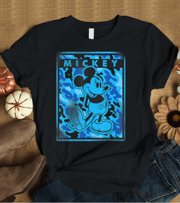 T-Shirt: Mickey Mouse Blue Camo Disney Nation T-Shirt Mickey Mouse Blue Camo Disney Nation T-Shirt