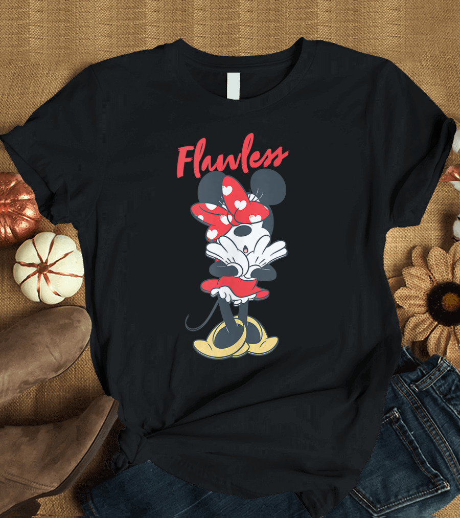 Flawless Minnie Disney Bow Hearts Red Dress T-Shirt