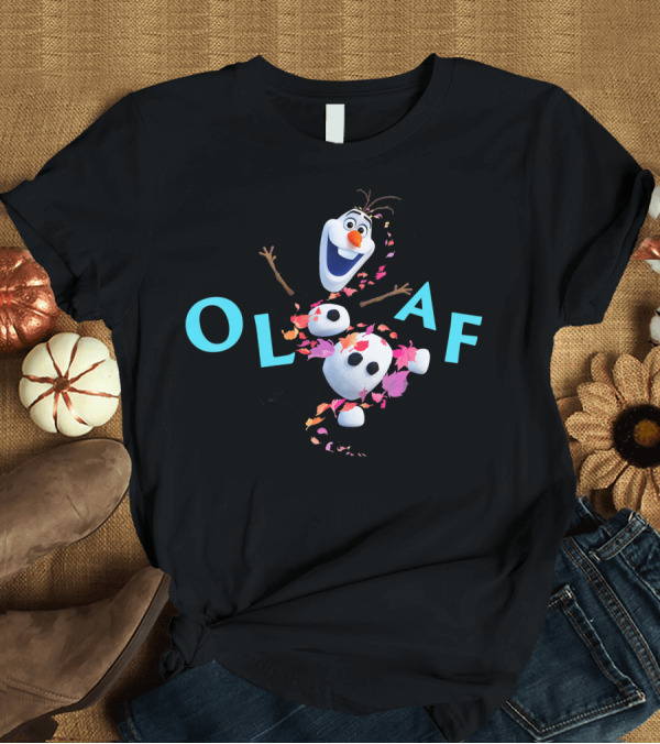 T-Shirt: Disney Frozen 2 Olaf Happy Autumn Leaves T-Shirt Disney Frozen 2 Olaf Happy Autumn Leaves T-Shirt
