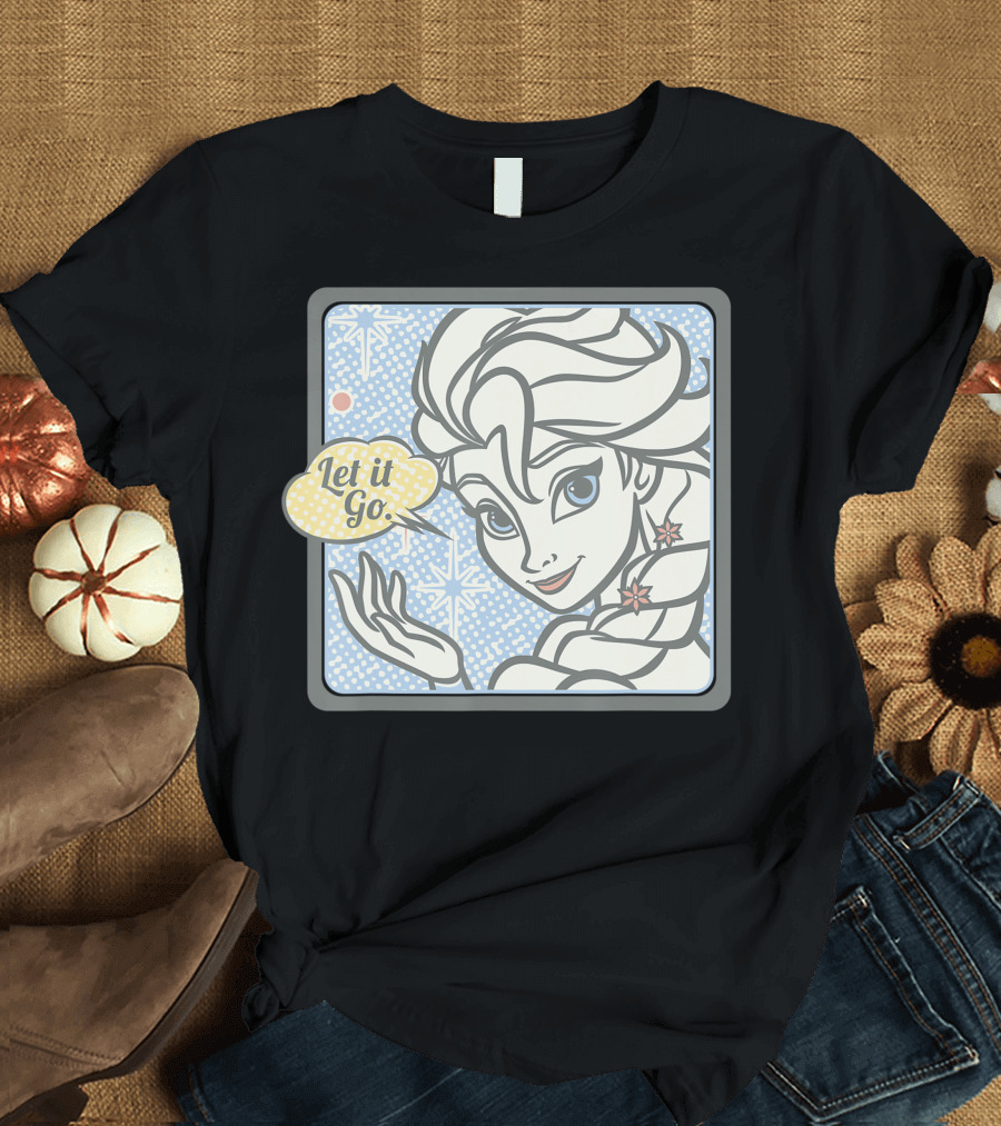 Disney Frozen Let It Go Elsa Tonal Stamp T-Shirt