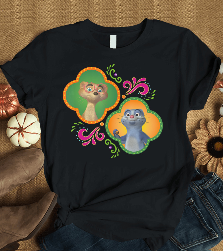Disney Junior Mira Royal Detective Mikku And Chikku Colorful Character Portraits T-Shirt