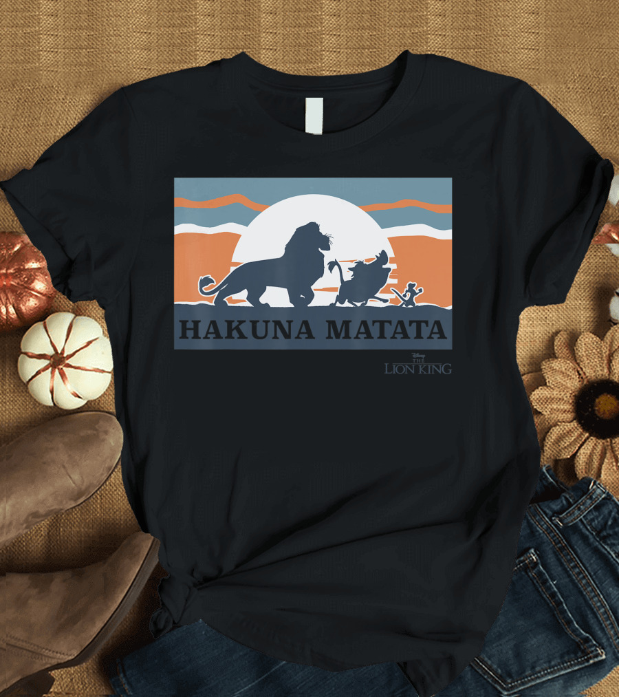 The Lion King Hakuna Matata Trio Silhouettes Sunset Scene T-Shirt