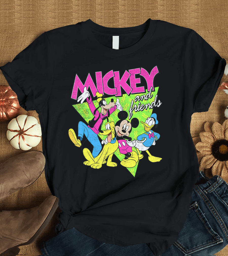Mickey and Friends Neon Group Shot Disney T-Shirt