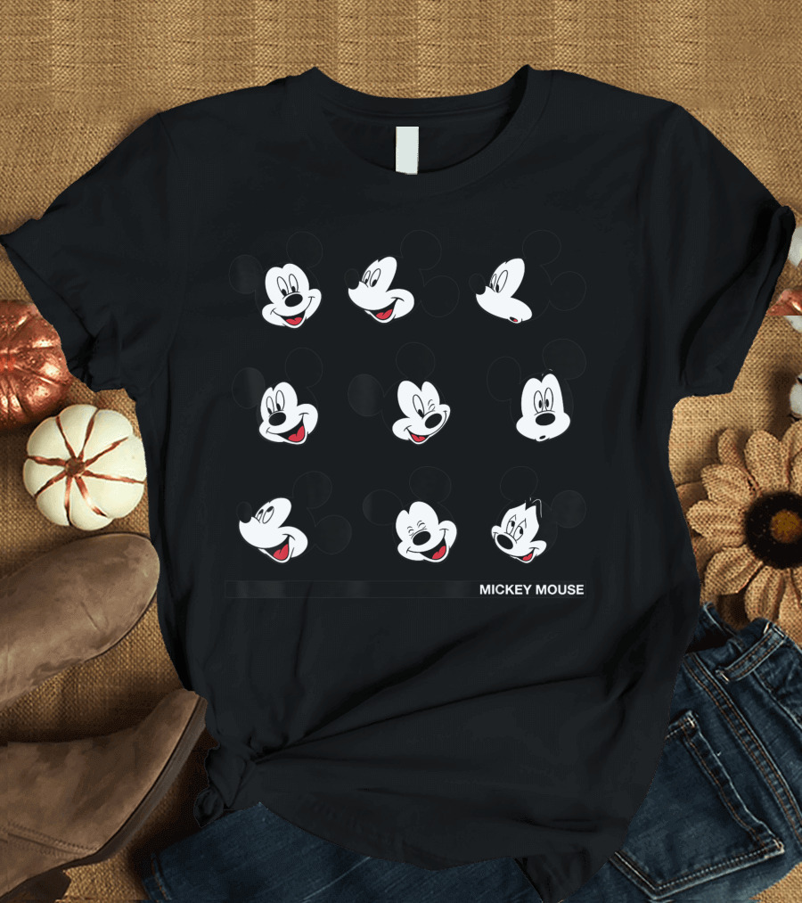 Mickey Mouse Nine Expressions Disney Mickey And Friends T-Shirt