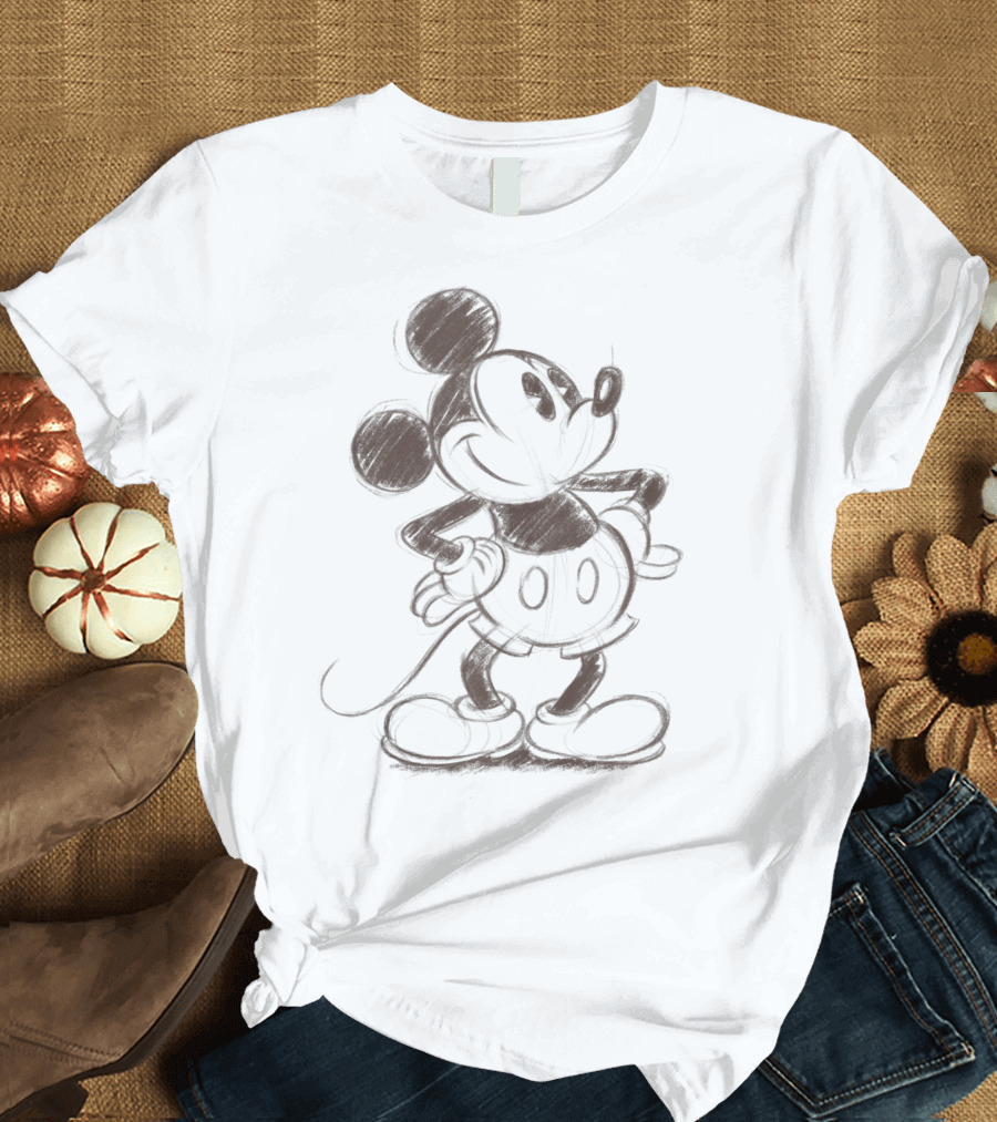 Disney Mickey And Friends Mickey Mouse Sketch T-Shirt