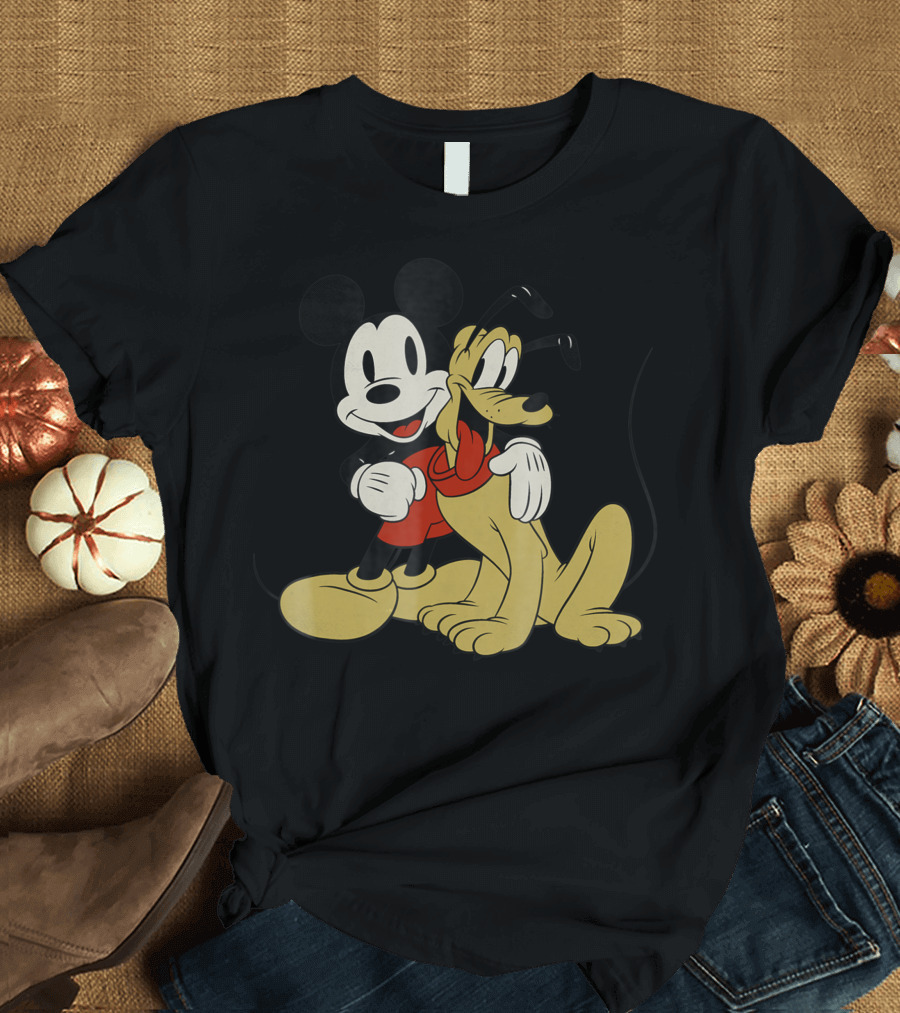 Mickey Mouse and Pluto Best Buds Disney Classic Icons T-Shirt