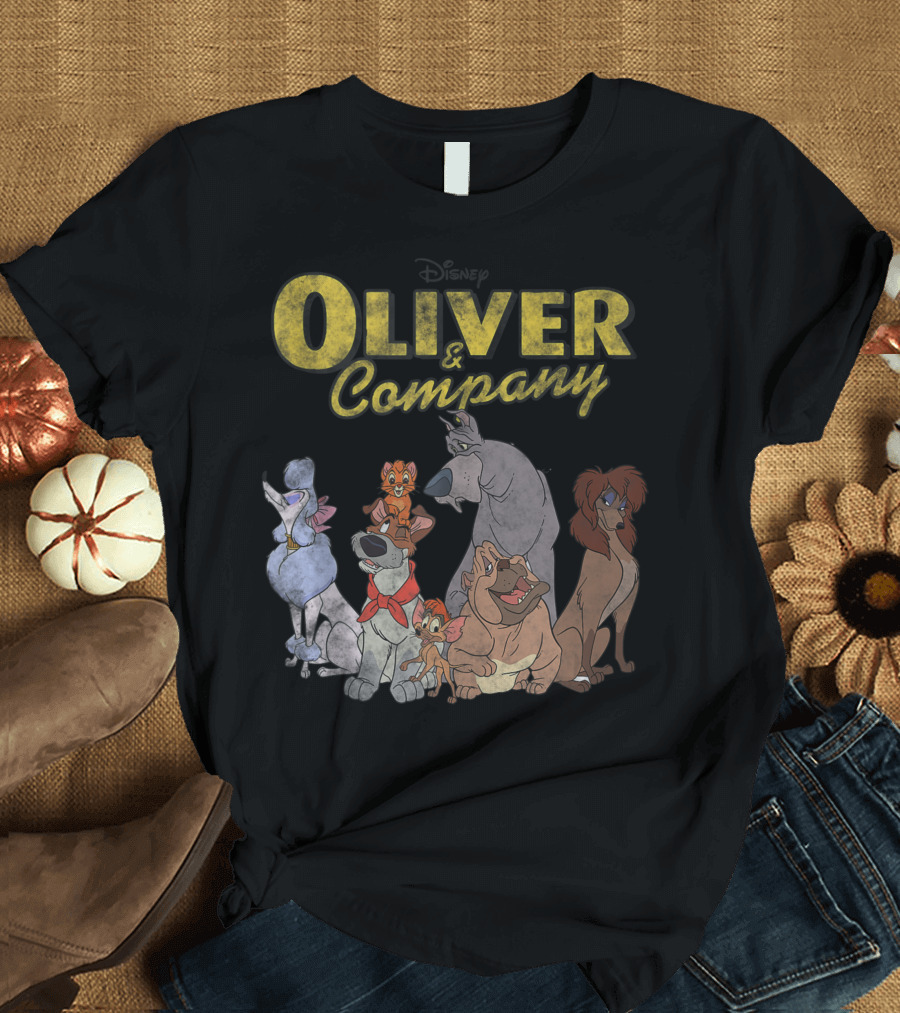 Disney Oliver And Company Group Shot Vintage Oliver and Company T-Shirt