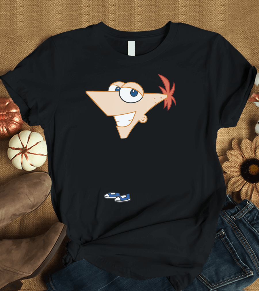Phineas Large Face Graphic from Disney Phineas and Ferb T-Shirt