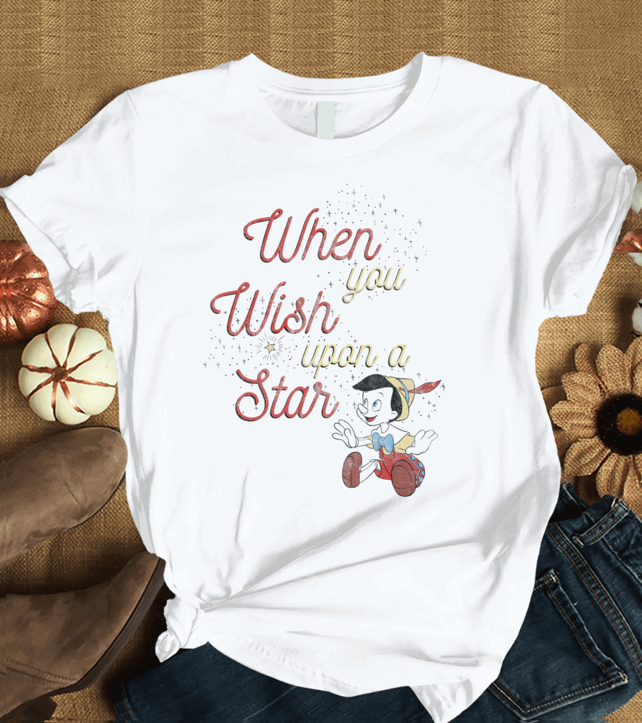 When You Wish Upon A Star Disney Pinocchio T-Shirt