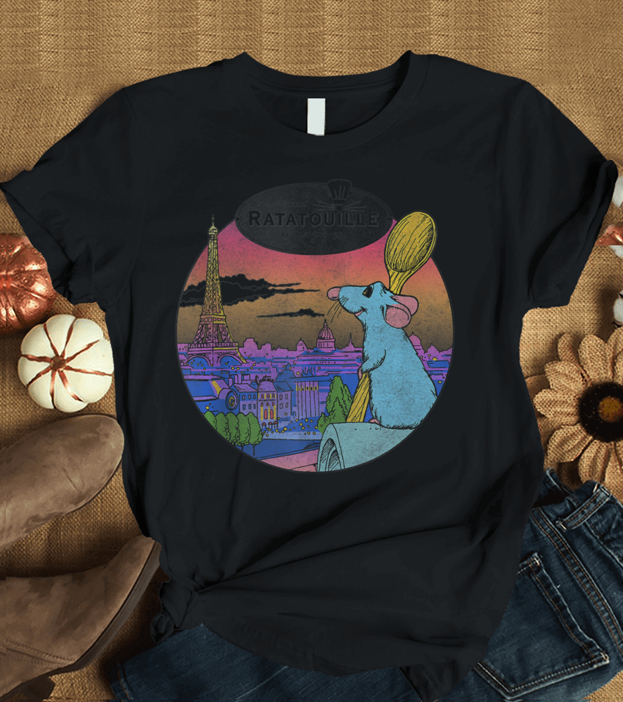 Disney Pixar Ratatouille Remy Paris Eiffel Tower Magic Scene T-Shirt