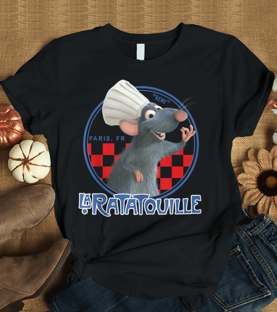 Paris France Remy Ratatouille Chef Hat La Ratatouille Disney Pixar T-Shirt