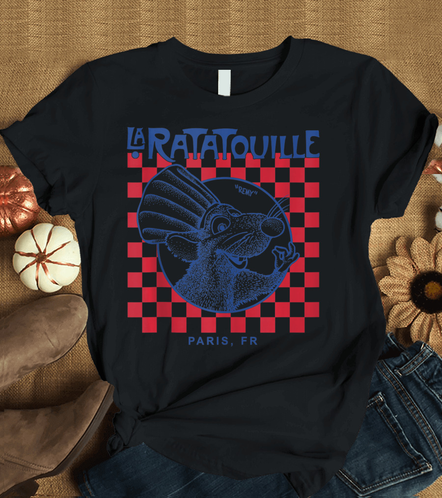 La Ratatouille Remy Paris FR Checkerboard T-Shirt