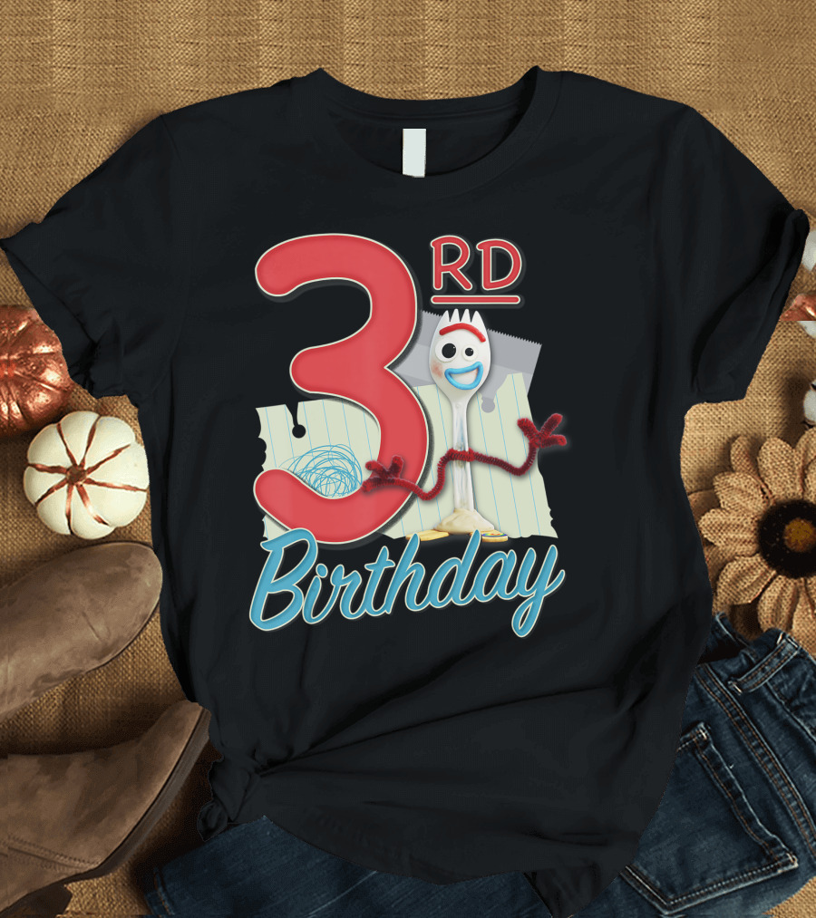 Disney Pixar Toy Story 4 Forky 3rd Birthday T-Shirt