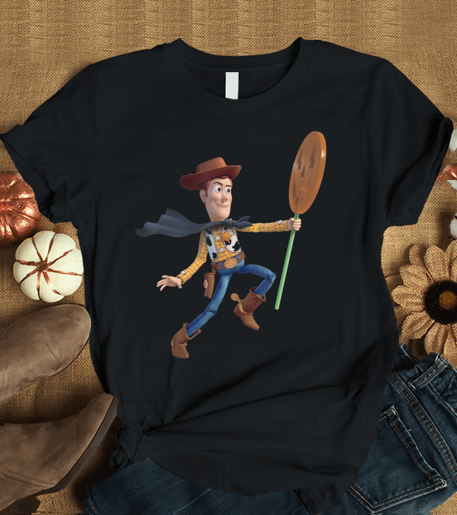 Disney Pixar Toy Story Halloween Woody with Pumpkin Lollipop T-Shirt
