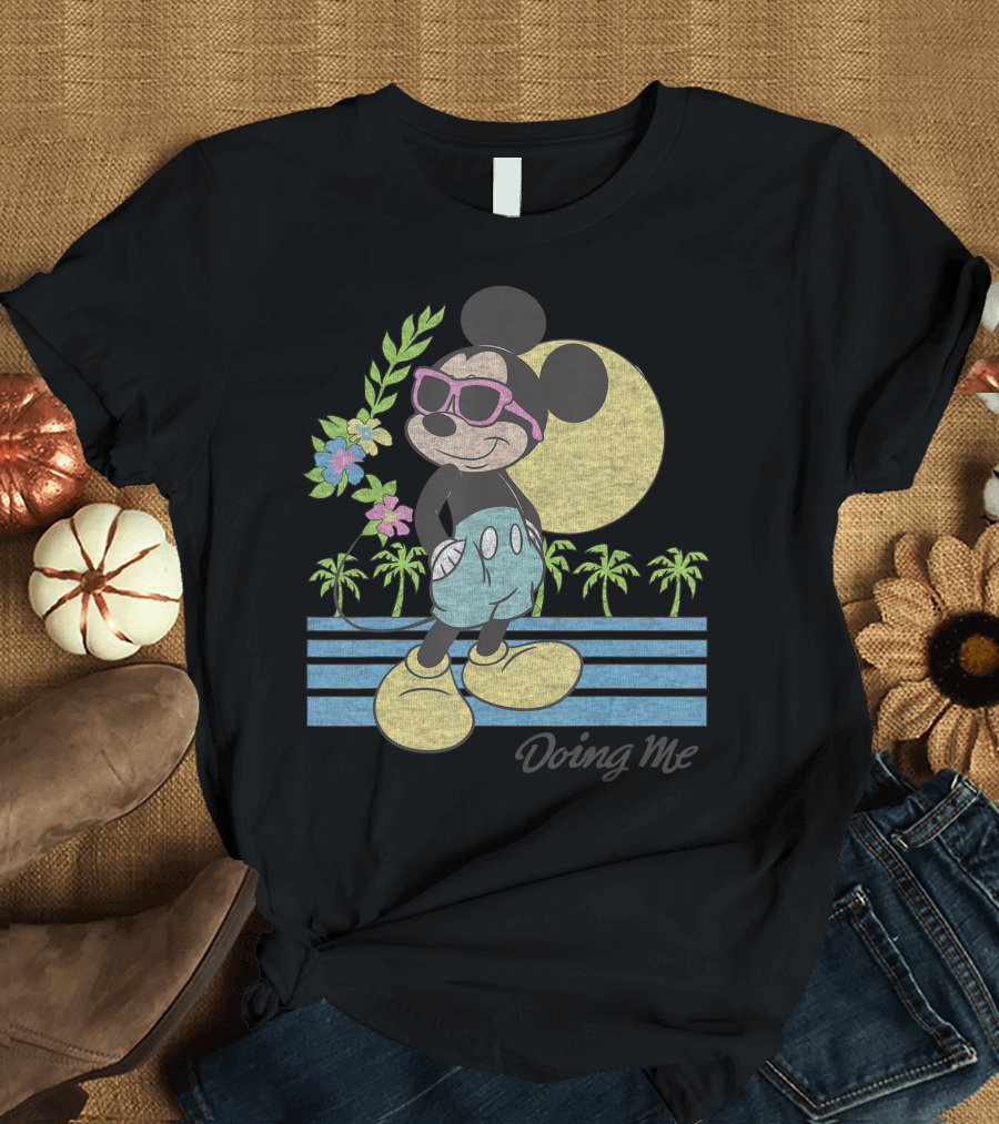 Disney Mickey Mouse Doing Me Sunset Tropical Vibes T-Shirt
