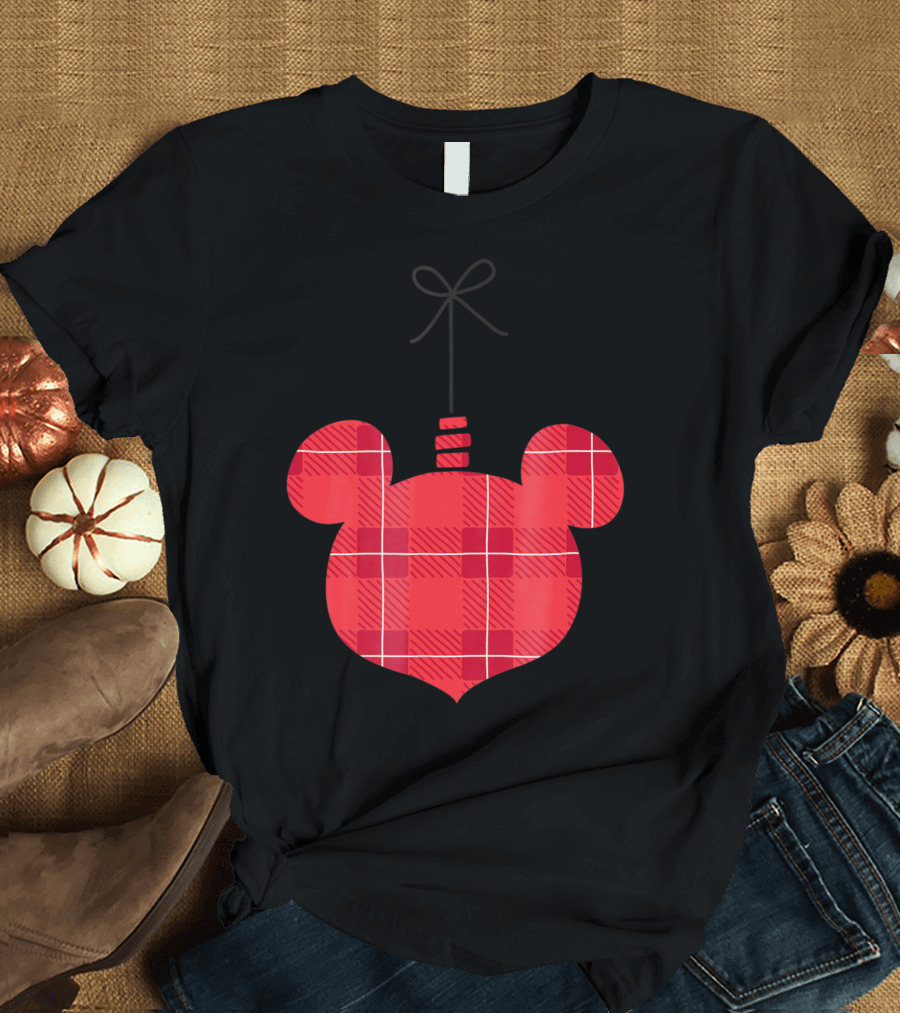 Disney Mickey Mouse Plaid Holiday T-Shirt