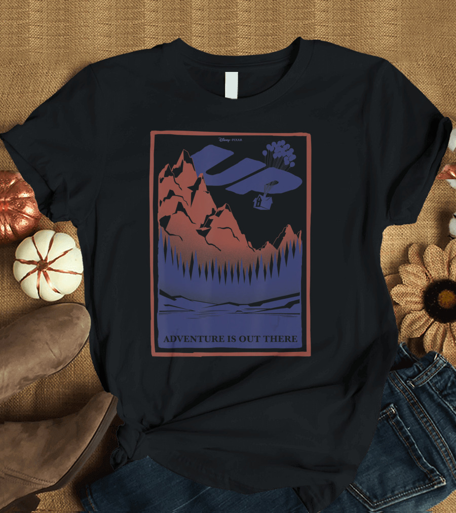 Disney Pixar Up Adventure Is Out There Mountain and Balloons T-Shirt