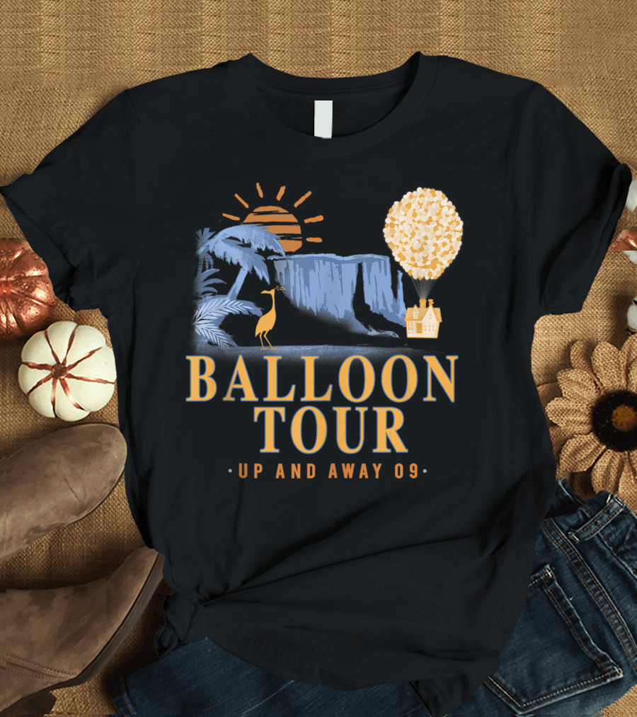 Disney Pixar Up Balloon Tour Up And Away 09 Scenic Adventure T-Shirt