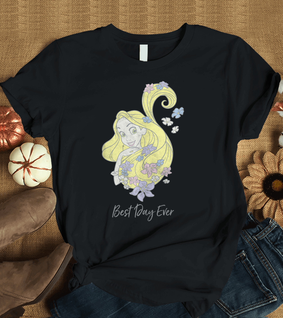 Disney Tangled Rapunzel Best Day Ever Floral T-Shirt