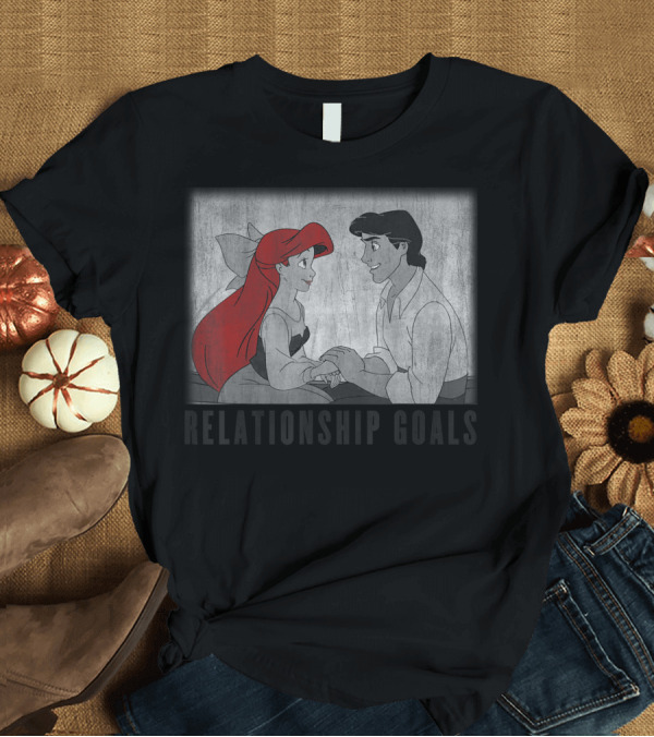 T-Shirt: Disney The Little Mermaid Ariel and Eric Relationship Goals Vintage Sketch T-Shirt Disney The Little Mermaid Ariel and Eric Relationship Goals Vintage Sketch T-Shirt