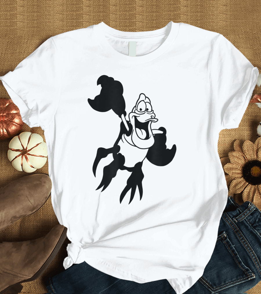 Disney The Little Mermaid Sebastian Black Outline T-Shirt