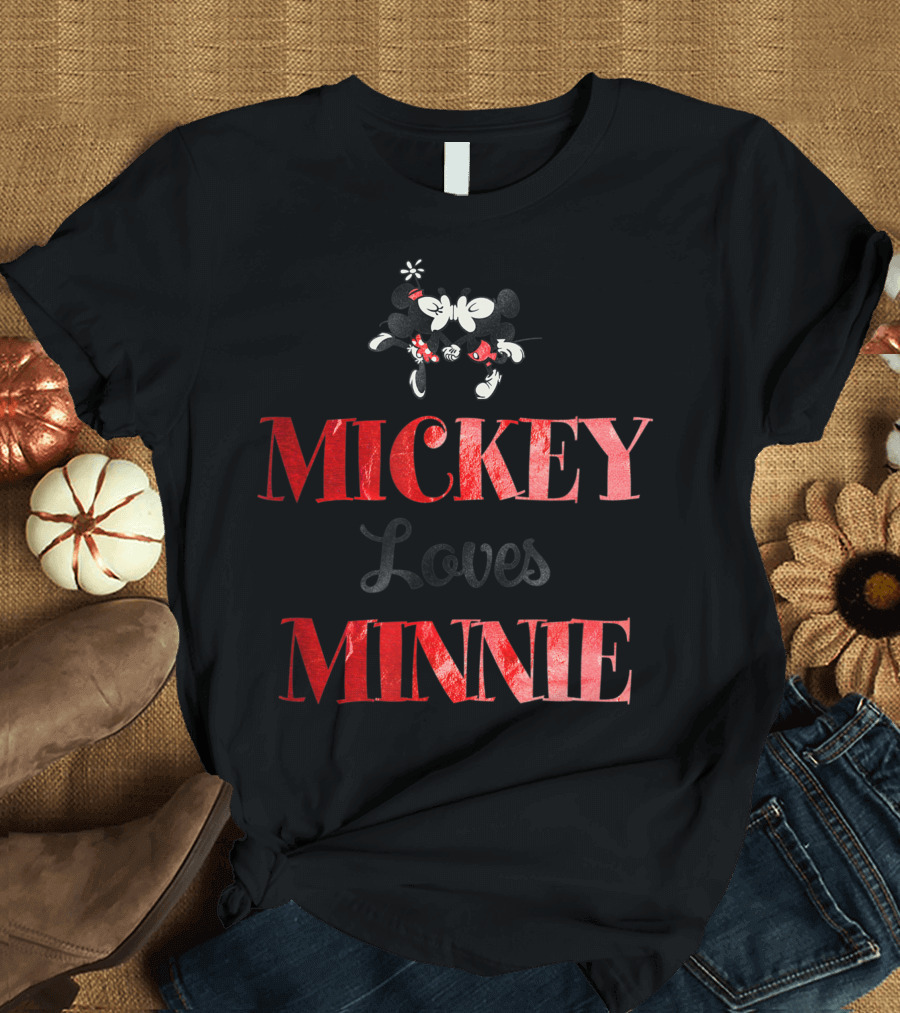 Mickey Loves Minnie Disney Valentine T-Shirt