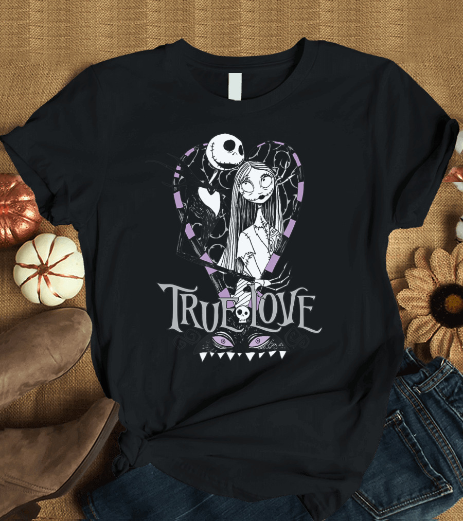 Disney Valentine's True Love Jack and Sally Heart T-Shirt