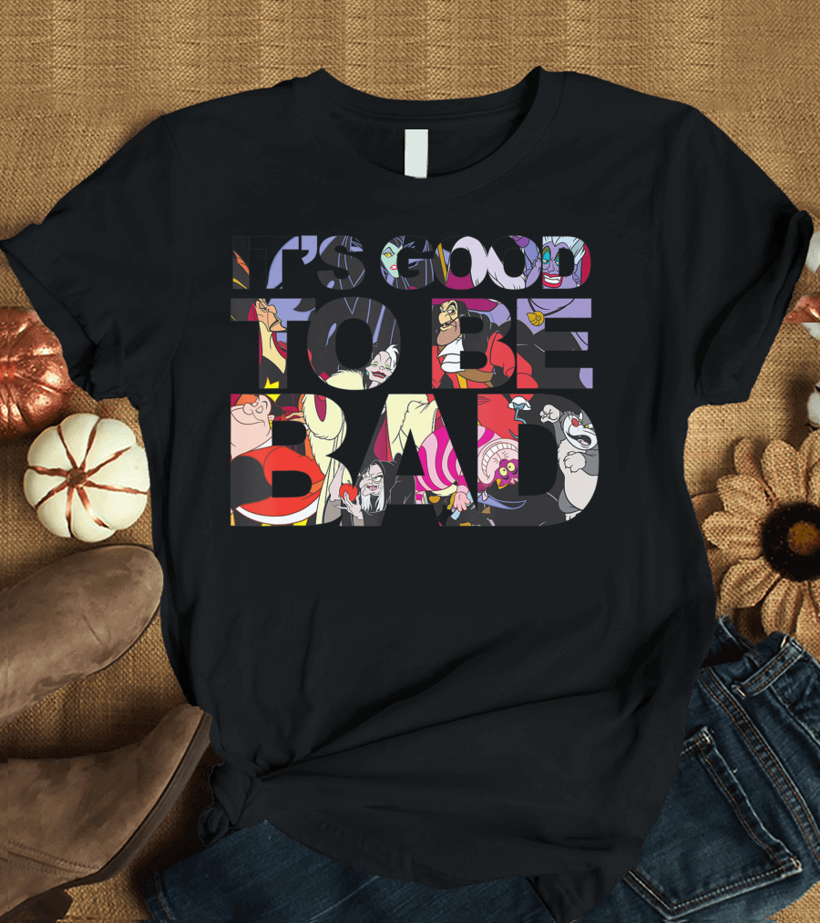 Disney Villains It's Good To Be Bad Characters Collage T-Shirt