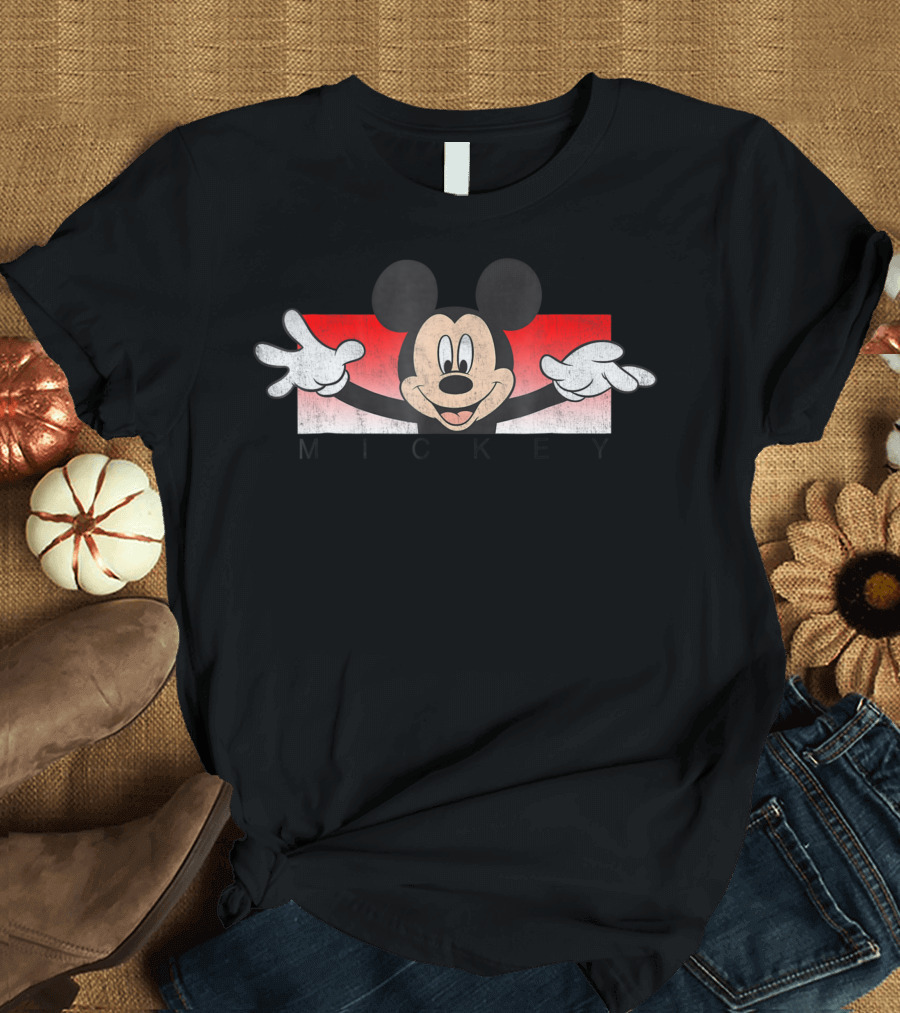 Vintage Disney Mickey Mouse Retro Block T-Shirt