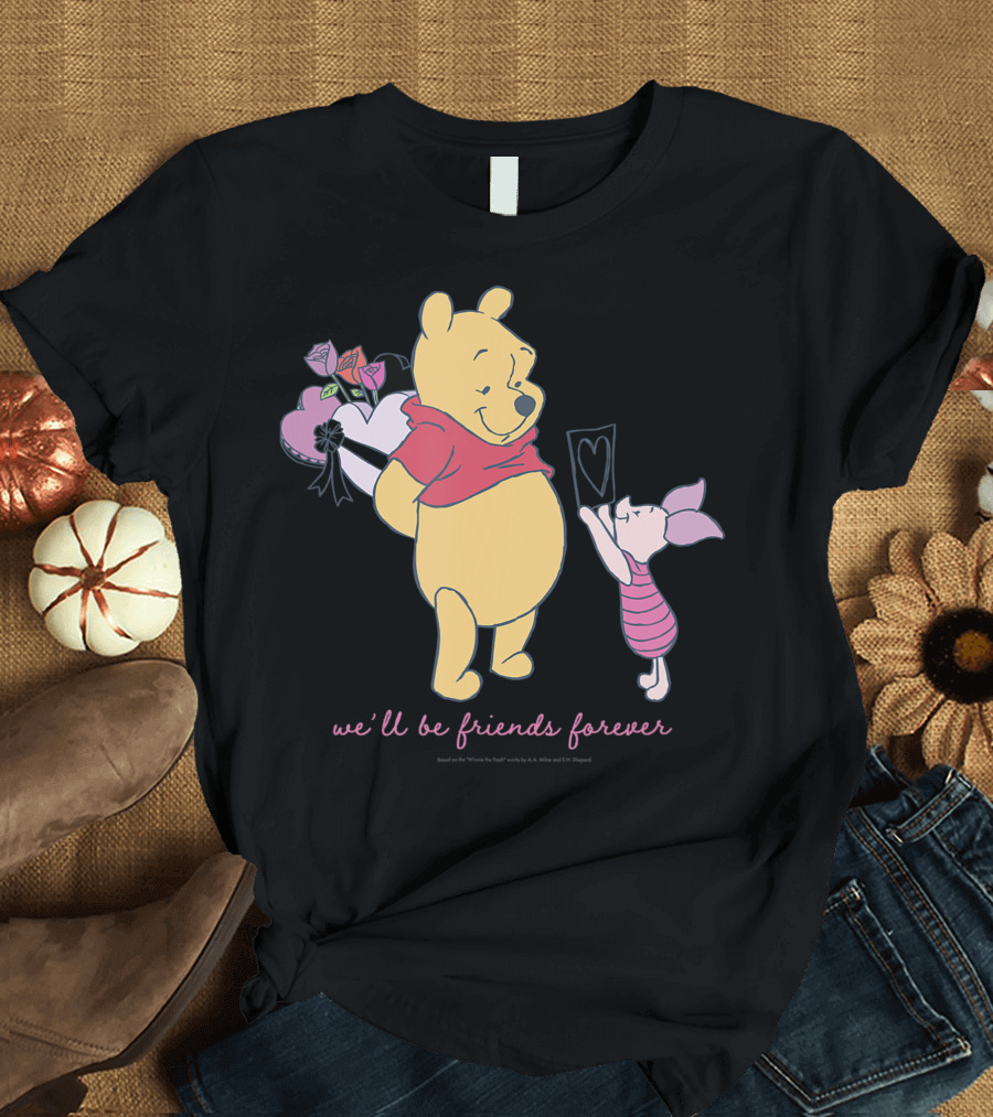 Disney Winnie The Pooh Valentine’s Day We’ll Be Friends Forever T-Shirt