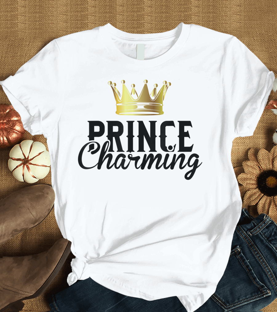Prince Charming Crown Fairy Tale Halloween Lazy T-Shirt