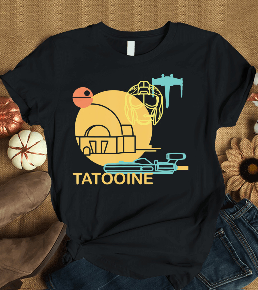 Star Wars Tatooine X-Wing Pilot Helmet Drawing T-Shirt